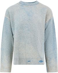 Represent - Reversible Wool Sweater With Distressed Effect - Lyst