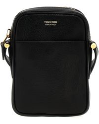 Tom Ford - Logo Leather Shoulder Strap Crossbody Bags - Lyst