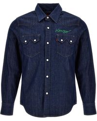 KENZO - X Levi Strauss & Co. Shirt Camicie Blu - Lyst