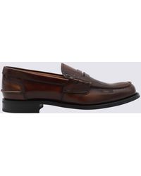 Church's - Mocassini in pelle marrone con fessura per monete - Lyst