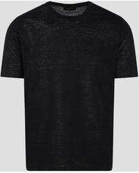 Roberto Collina - Linen Knit Short Sleeve T-Shirt - Lyst