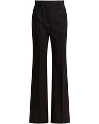 Max Mara - Wool Pants Trousers Brown - Lyst