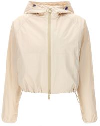 Burberry - Cropped Hooded Jacket Giacche Beige - Lyst