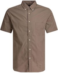 Beams Plus - Shirt With Button-down Collar Shirts Beige - Lyst