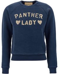 Valentino Garavani - Panther Lady Felpe Blu-Donna - Lyst