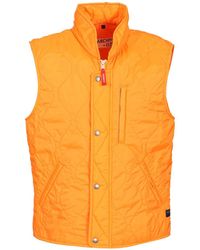 Fay - Quilted Nylon Vest Jackets Orange - Lyst