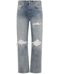 Amiri - Antique Cotton Suede Straight Mx1 Jeans-Uomo - Lyst