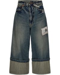Maison Mihara Yasuhiro - Roll-Up Jeans Celeste - Lyst