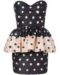 Fendi - Falena Dots Taffeta' Bustier Dress - Lyst