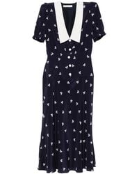 Alessandra Rich - Dress With Decorative Print - Lyst