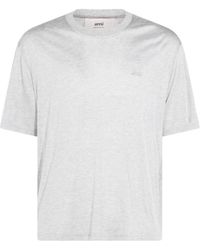 Ami Paris - T-Shirts And Polos Blacks And Greys-Uomo - Lyst