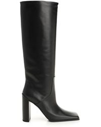 Alaïa - Alaã¯A Square Toe Leather Boots - Lyst