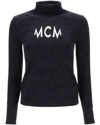 MCM - Long-Sleeved Top With Logo Pattern - Lyst