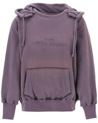 Maison Margiela - Hoodie With Reverse Logo And Hood - Lyst