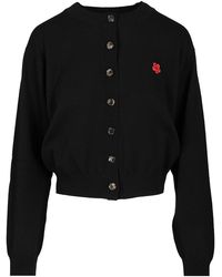 KENZO - 'Boke Flower' Embroidered Cardigan - Lyst
