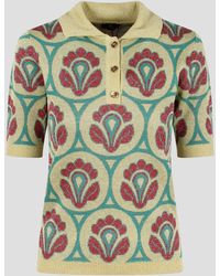 Etro - Knit Jacquard Polo Shirt - Lyst