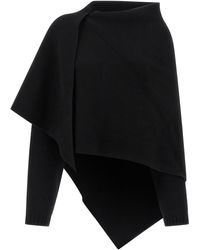 Alberta Ferretti - Shawl Cardigan Maglioni Nero-Donna - Lyst