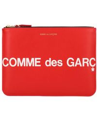 Comme des Garçons - Huge Logo Portafogli Rosso-Donna - Lyst