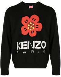 KENZO - Boke Flower-Motif Wool Jumper - Lyst