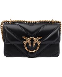Pinko - Love One Classic Light Borse A Tracolla Nero-Donna - Lyst