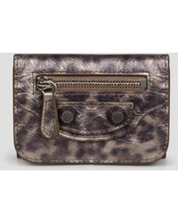 Balenciaga - Le Cagole Metallized Leather Wallet - Lyst