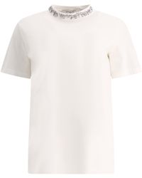 Golden Goose - T-Shirt With Crystal Embellishments - Lyst