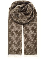 Fendi - Ff Wool Scarf Scarves And Foulards - Lyst