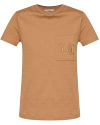 Max Mara - Logo Cotton T Shirt - Lyst