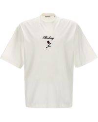 Burberry - T-shirt in jersey di cotone con ricamo - Lyst