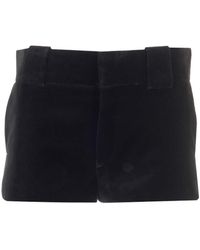 Chloé - Tailored Velvet Mini Shorts Trousers - Lyst