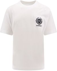 Givenchy - T-shirt in cotone con logo Crest ricamato - Lyst