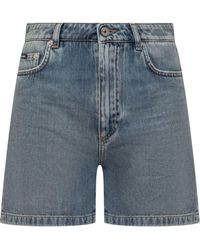 Dolce & Gabbana - Thigh-Length Denim Shorts - Lyst