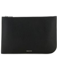 McQueen - Leather Large Sling Pouch - Lyst