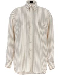 Etro - Logo Embroidery Striped Shirt - Lyst
