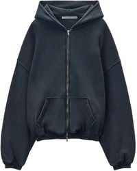 Alexander Wang - Cotton Logo Zip-Up Hoodie - Lyst