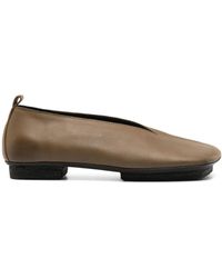 Uma Wang - Asymmetric Toe Leather Ballet Flats - Lyst