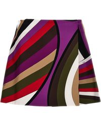 Emilio Pucci - Printed Silk Skirt Gonne Multicolor - Lyst