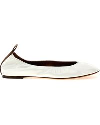 Lanvin - Nappa Ballet Flats Flat Shoes Bianco - Lyst