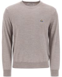 Vivienne Westwood - Orb-Embroidered Crew-Neck Sweater - Lyst