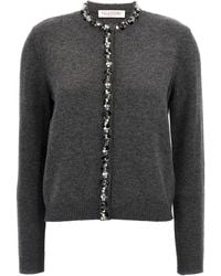 Valentino Garavani - Crystal Sequins Cardigan Sweater, Cardigans - Lyst