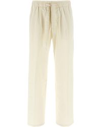 Lanvin - Lightweight Cotton Trousers With Adjustable Drawstring - Lyst