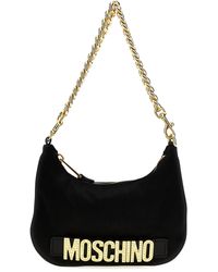 Moschino - Logo Handbag Borse A Mano Nero - Lyst