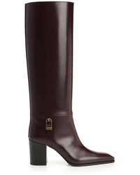 Saint Laurent - Julia Boots Scarpe Basse Bordeaux-Donna - Lyst