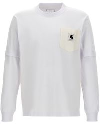 Sacai - X Carhartt Wip T Shirt Bianco - Lyst