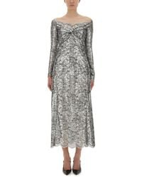Rabanne - Long Lace Dress-Donna - Lyst