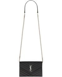 Saint Laurent - "Envelope Cassandre" Wallet With Chain - Lyst