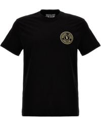 Versace - Logo T Shirt Nero - Lyst