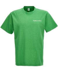 Sporty & Rich - Raquet And Health Club T Shirt Verde - Lyst