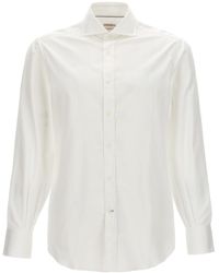 Brunello Cucinelli - Poplin Shirt Camicie Bianco - Lyst