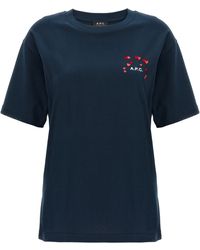 A.P.C. - S Day Capsule T Shirt Blu - Lyst